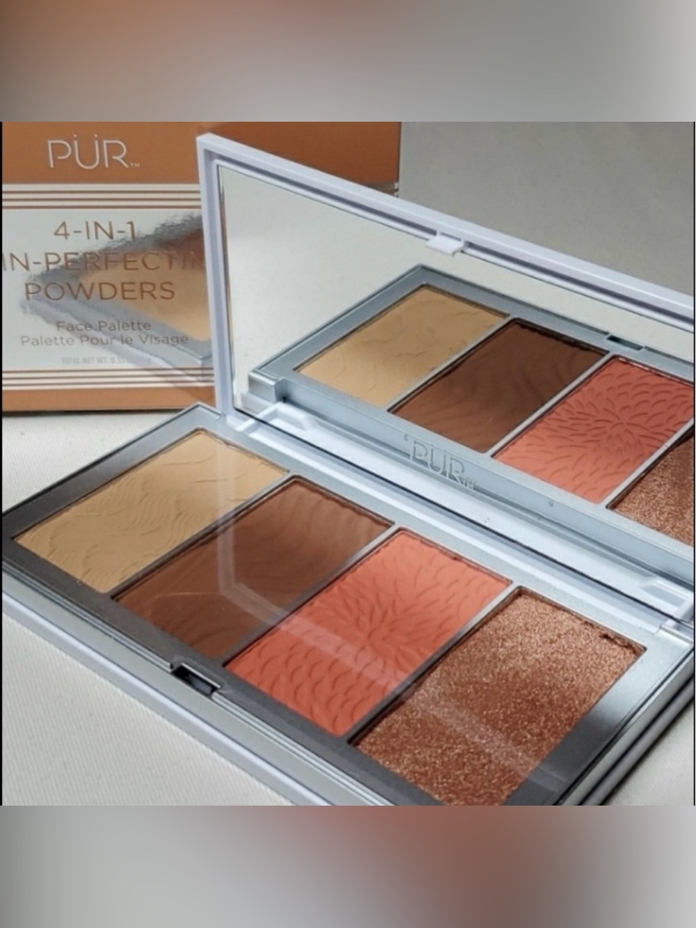 PÜR 4 in 1 Perfecting Face Palette in Medium/Tan